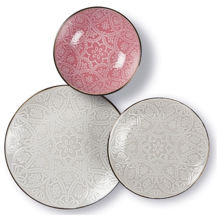 Acquista online Excelsa Dinnerware set 18 pieces Versailles Gray decorated porcelain Excelsa